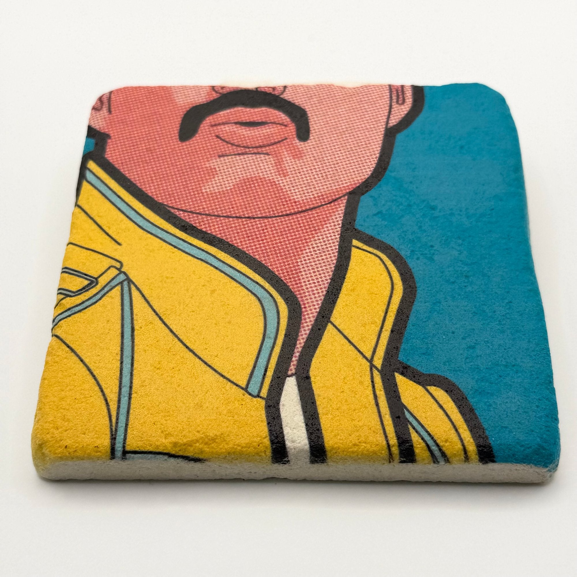 Freddie Mercury Mustache Stone Coaster
