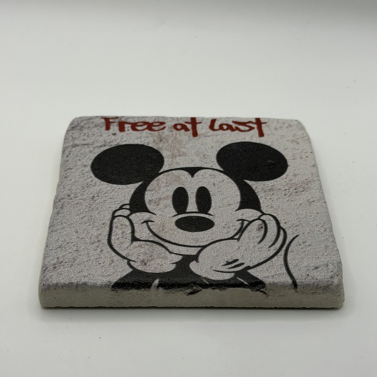 Free At Last Pop Art Natural Travertine Stone Coaster artwork