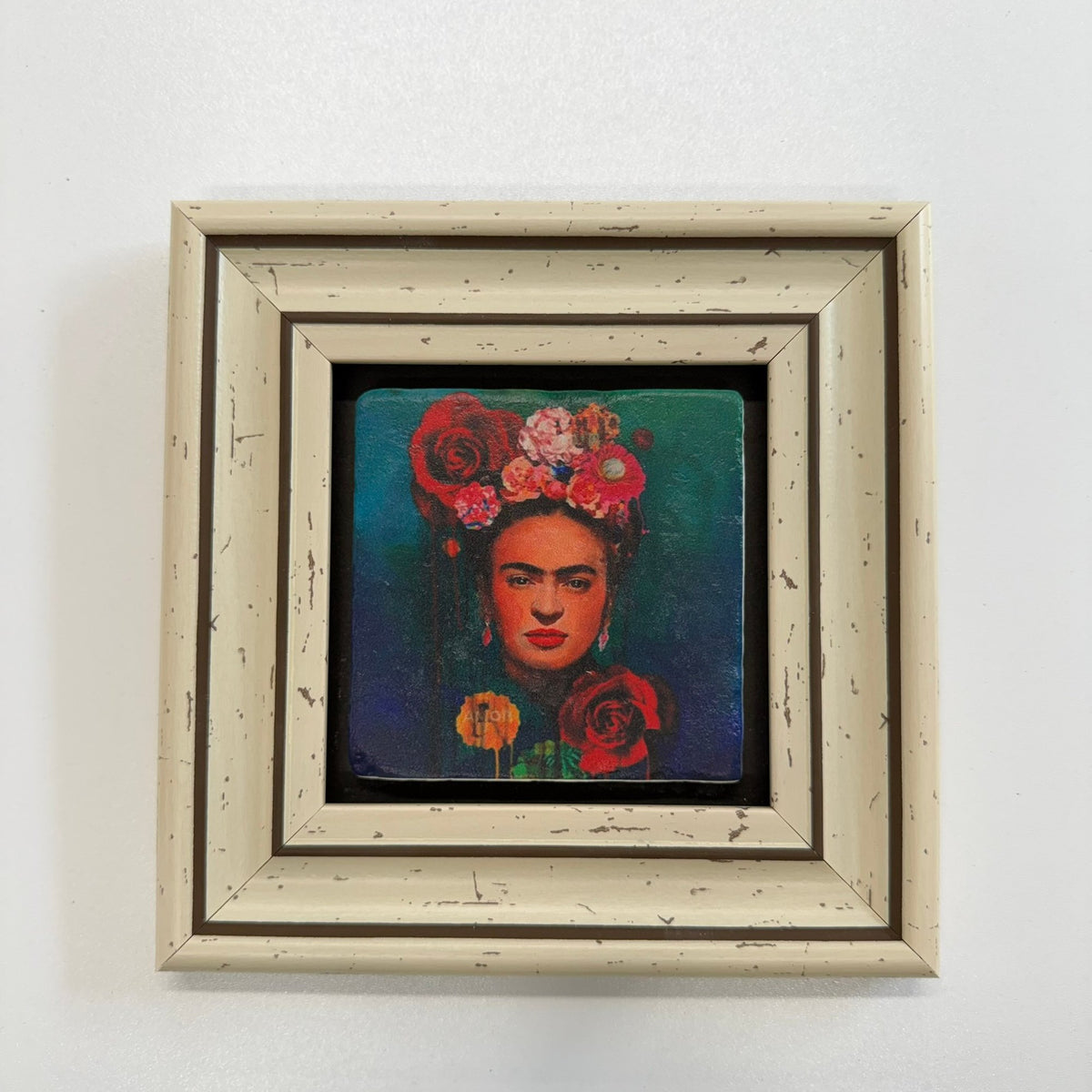 Variant Mapping v4 | frida-kahlo-art-coaster-natural-travertine-stone-coaster | with White Frame | sha256:7349bbcae745