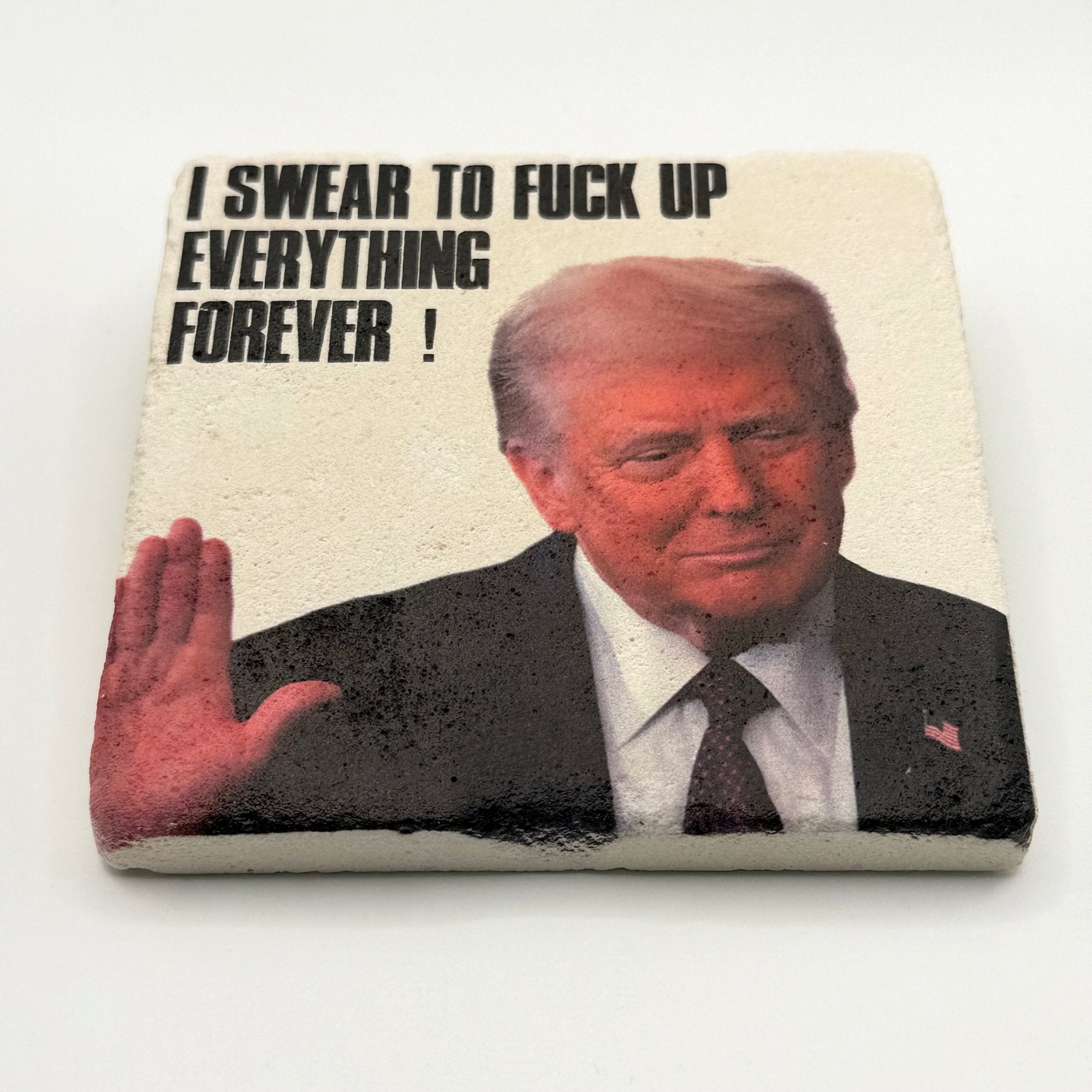 I Swear To Fuck Up Stone Coaster