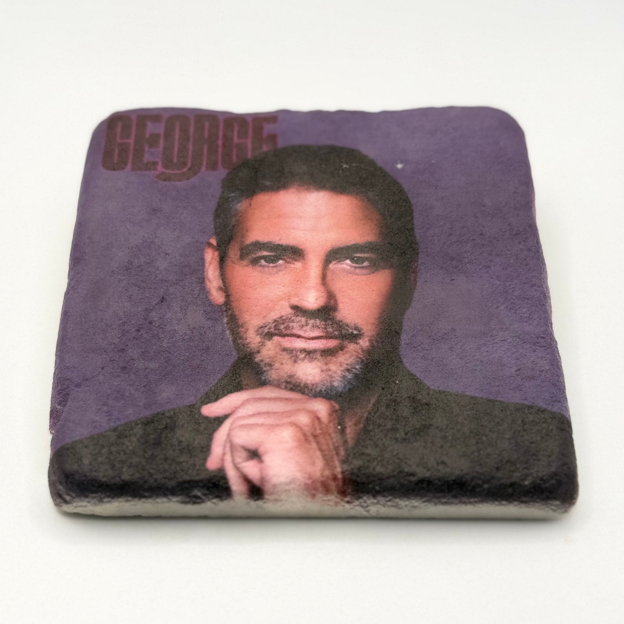 George Clooney Stone Coaster