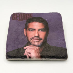 George Clooney Stone Coaster