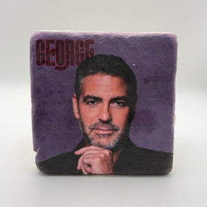 George Clooney Stone Coaster