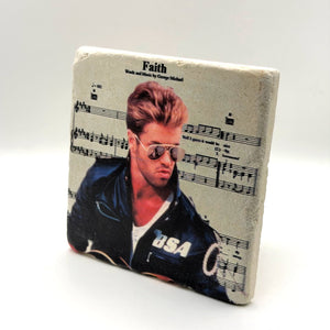 George Michael Faith Stone Coaster