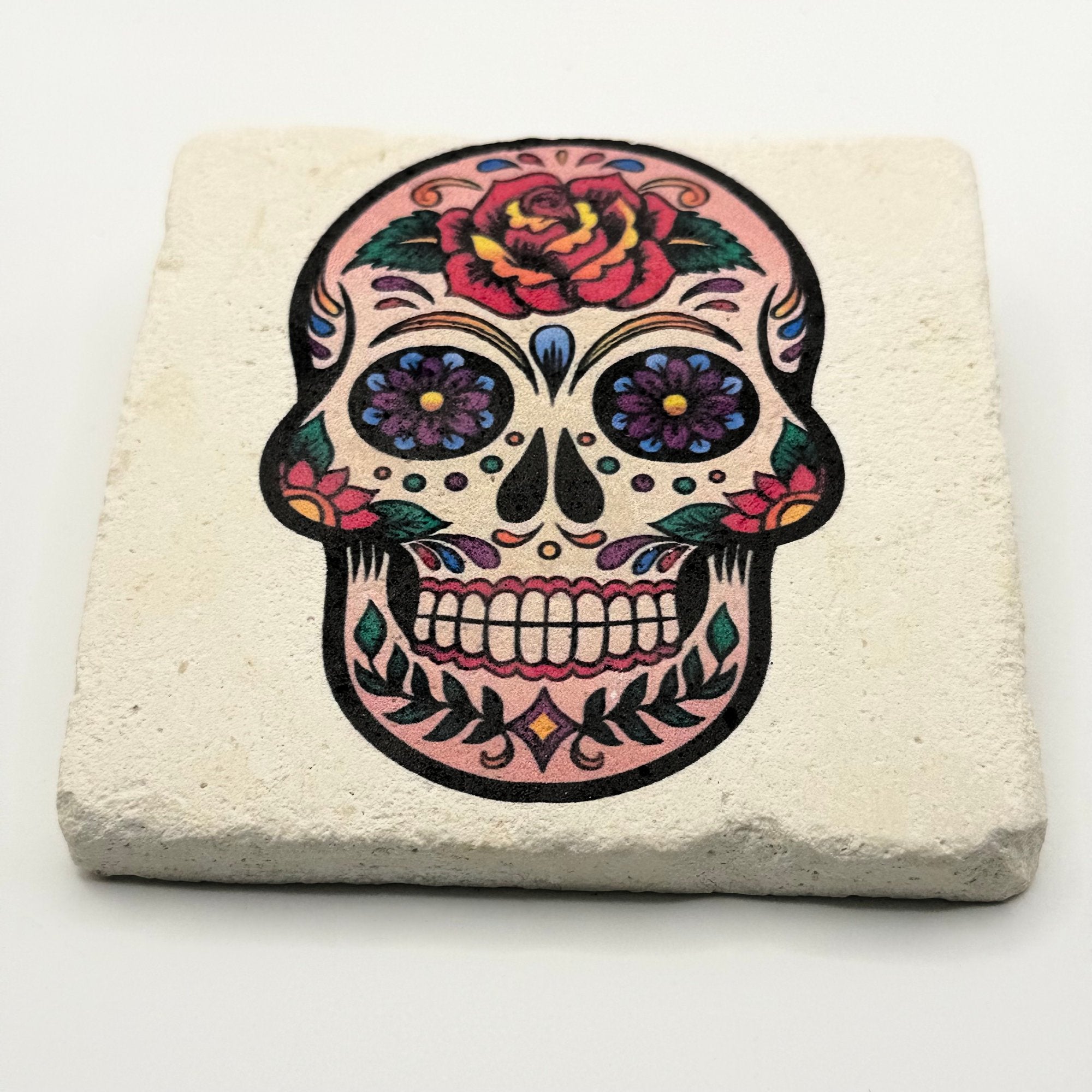 Glittered Skull Stone Coaster