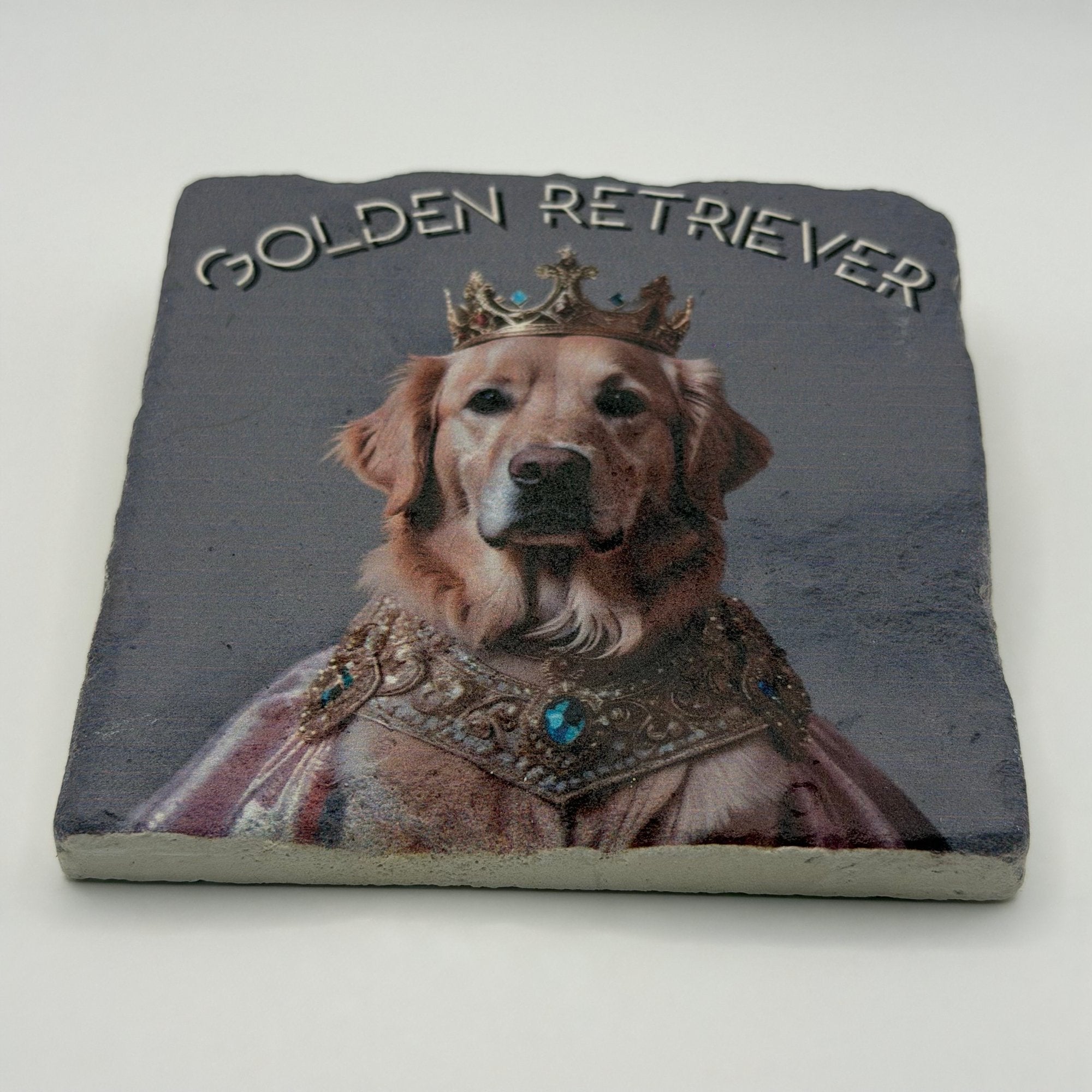 Cute Golden Retriever Stone Coaster