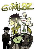 Gorillaz band artwork printed on MDF wall poster
