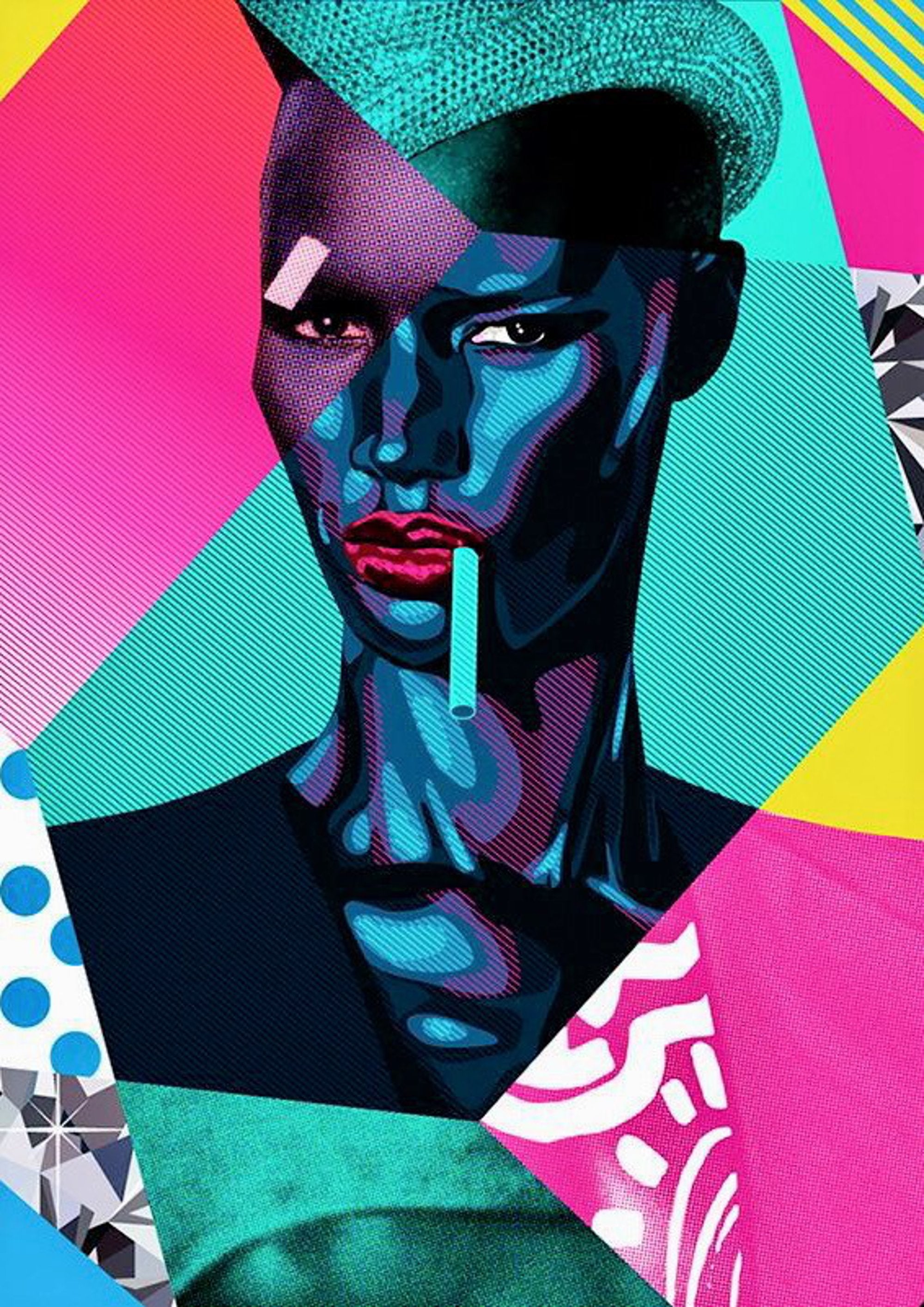 Gracie Jones Pop Art artwork printed on MDF wall poster