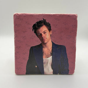 Harry Styles Pink Stone Coaster