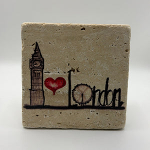 I Love London Stone Coaster