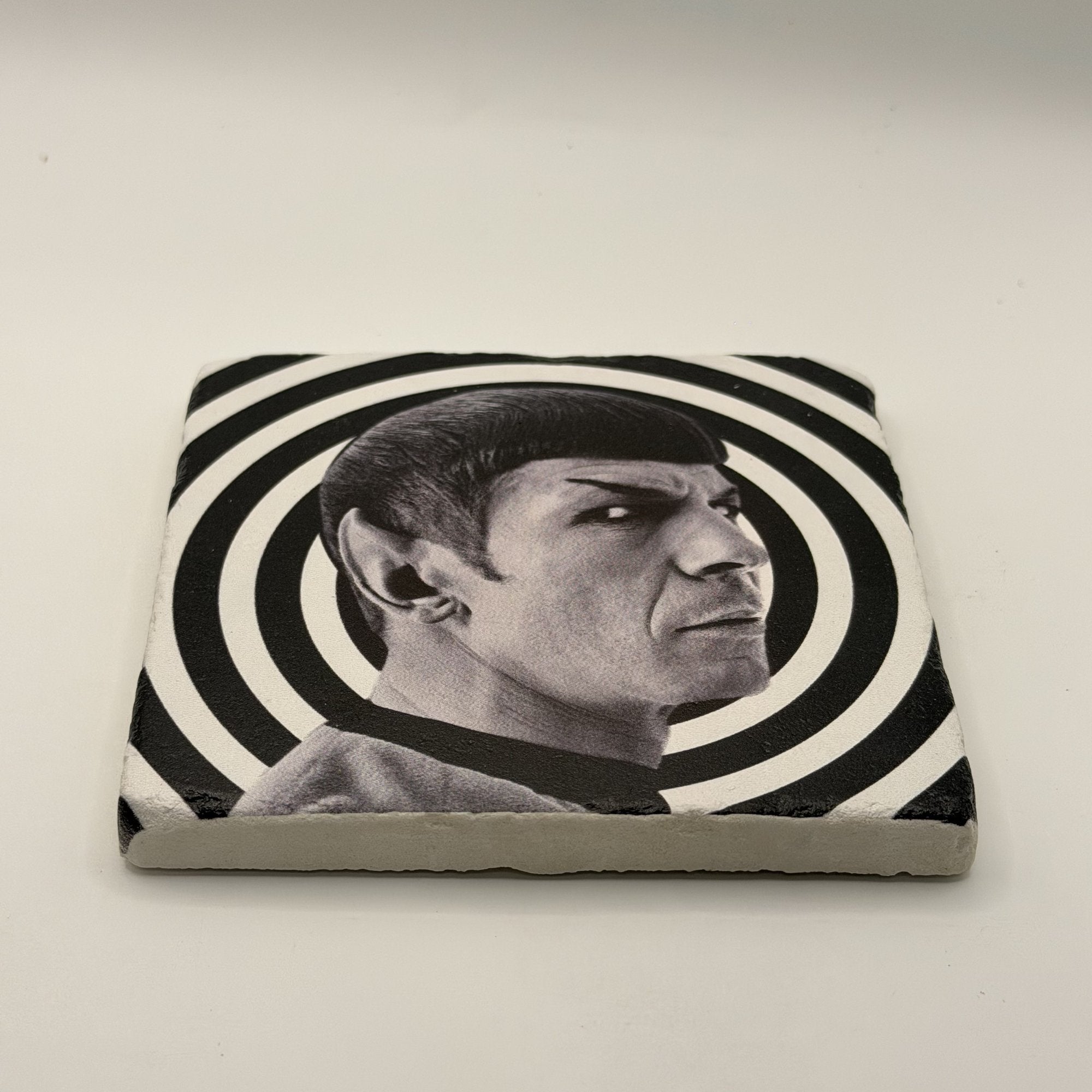 Jimi Hendrix Natural Travertine Stone Coaster artwork