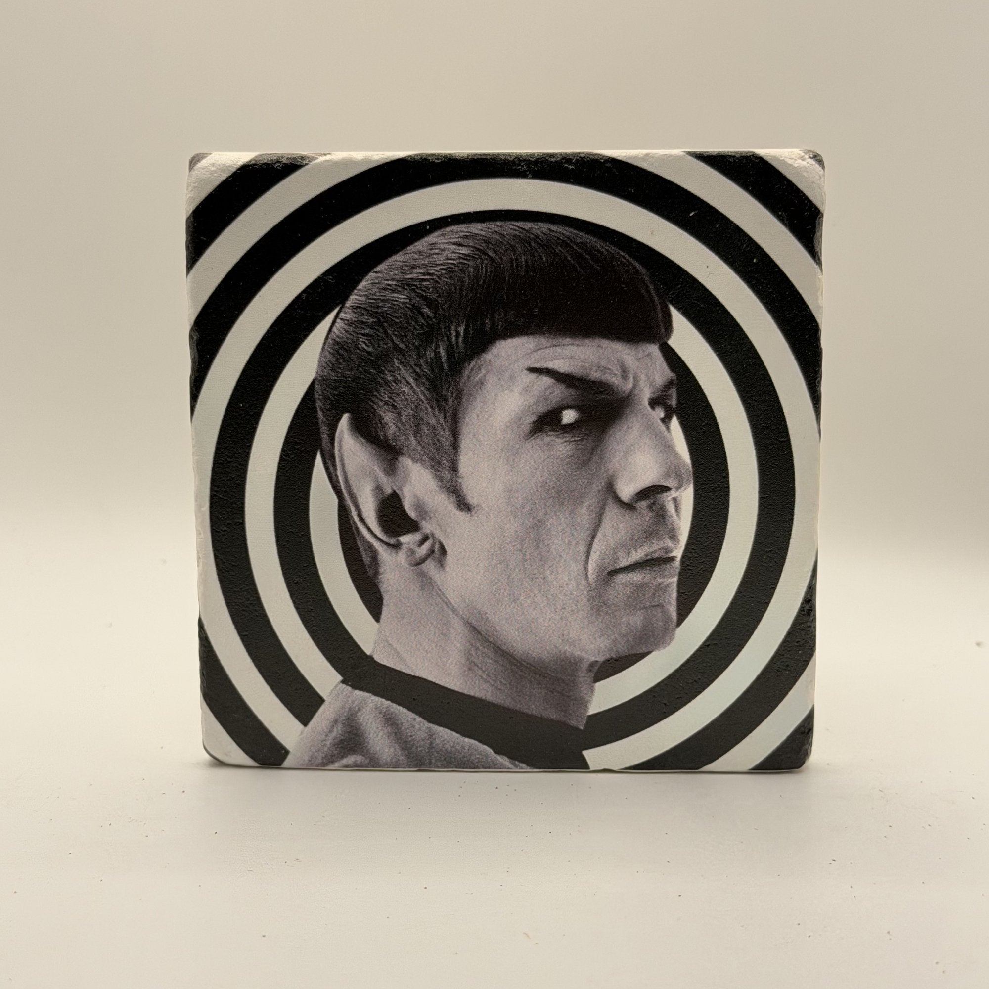 Jimi Hendrix Natural Travertine Stone Coaster artwork