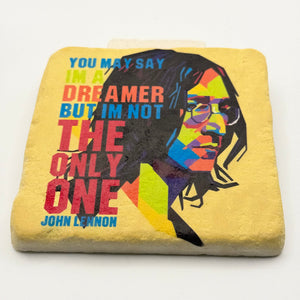 John Lennon Dreamer Stone Coaster