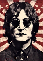 John Lennon Union Jack artwork printed on MDF wall poster