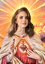 Lana Del Rey Saint artwork printed on MDF wall poster