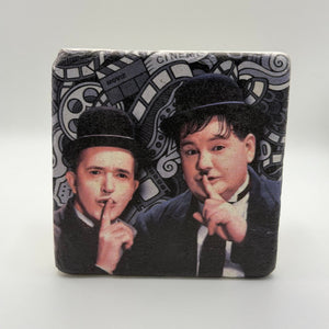 Laurel and Hardy Stone Coaster