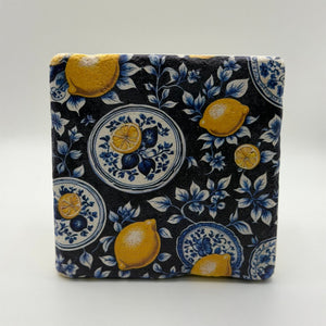 Lemon Paint Stone Coaster