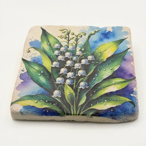Lily of the Valley Stone Coaster