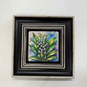 Variant Mapping v4 | lily-of-the-valley-natural-stone-flower-coaster | with Black Frame | sha256:55bd4b90caf9