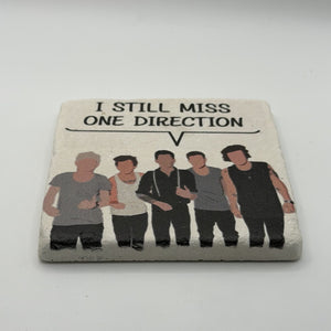 Listening To One Direction Is Sexy Natural Travertine Stone Coaster artwork