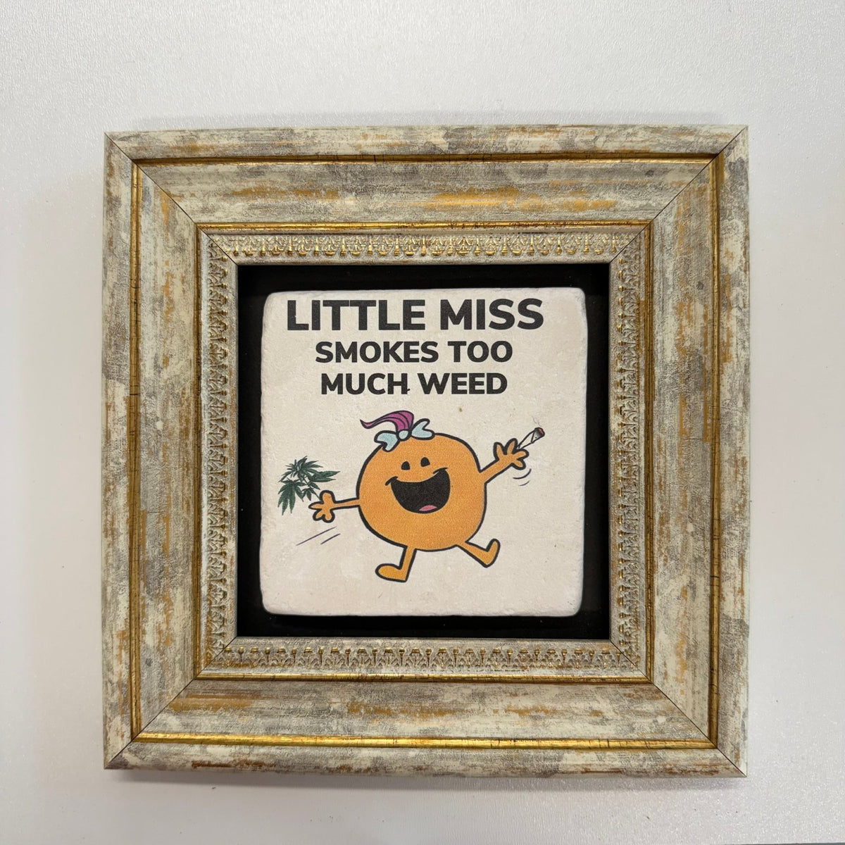 Variant Mapping v4 | little-miss-pink-weed-stone-coaster | with Gold Frame | sha256:66548af9b1be