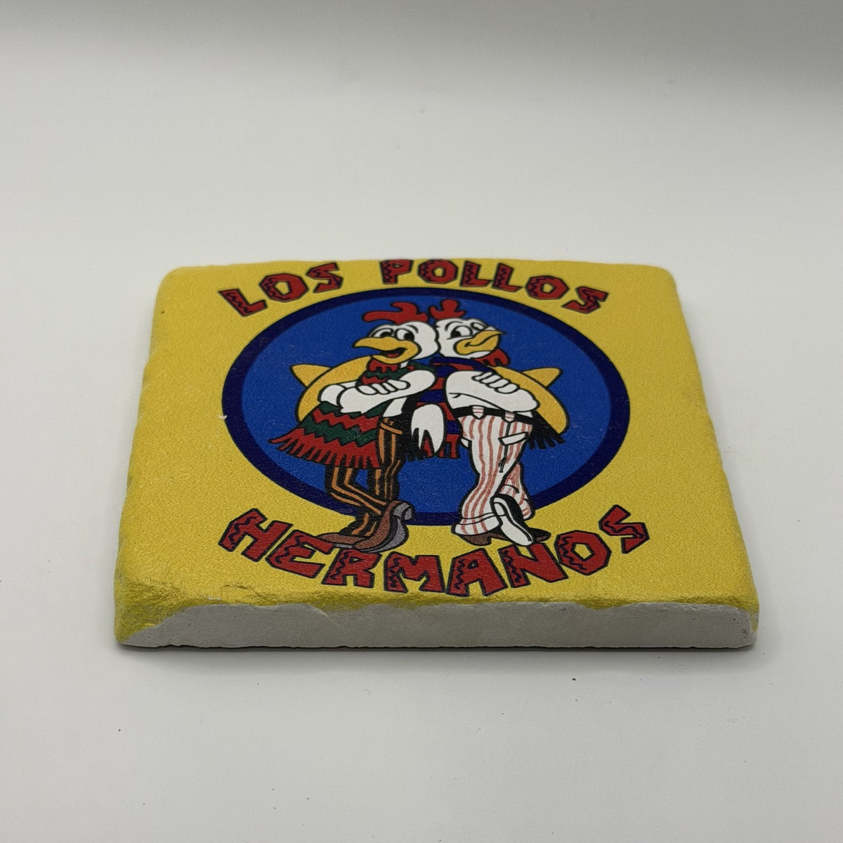 Little Miss Sweary Natural Travertine Stone Coaster artwork