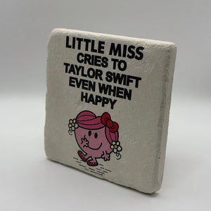 Little Miss Cries to Taylor Swift Stone Coaster