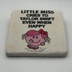 Little Miss Cries to Taylor Swift Stone Coaster