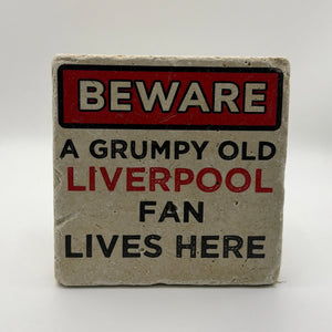 Grumpy Old Liverpool Fan Stone Coaster