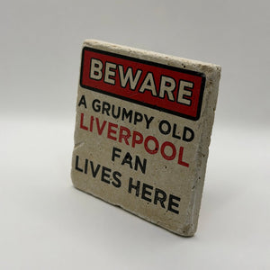 Grumpy Old Liverpool Fan Stone Coaster