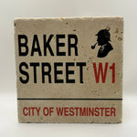 London Baker Street W1 Natural Travertine Stone Hotpad artwork