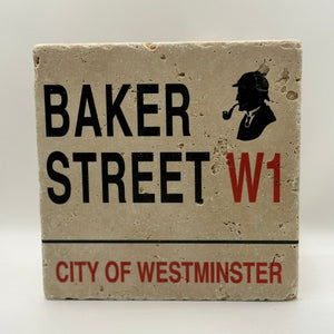 London Baker Street W1 Natural Travertine Stone Hotpad artwork
