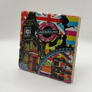 London Big Ben Underground Stone Coaster
