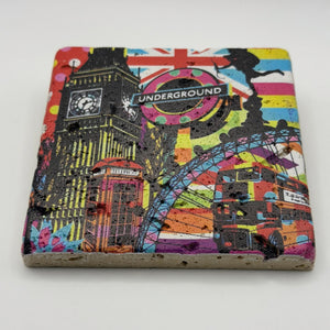 London Big Ben Underground Stone Coaster