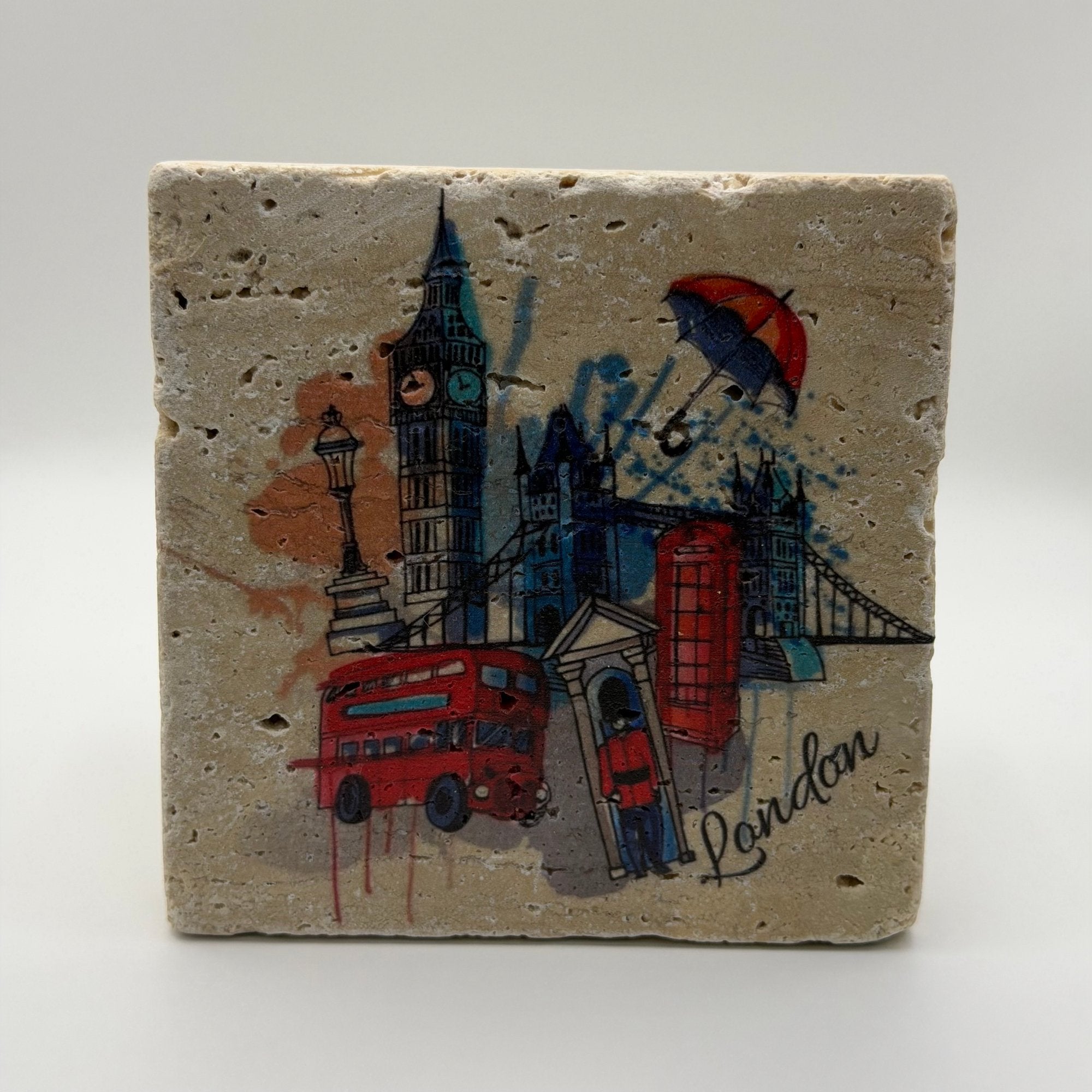 London City Water Colour Stone Coaster