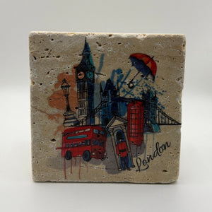 London City Water Colour Stone Coaster