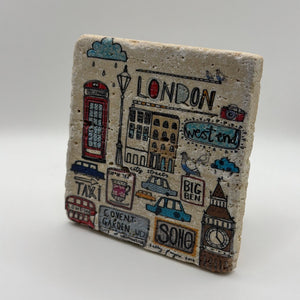 London Rain Stone Coaster