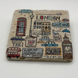 London Rain Stone Coaster