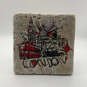 London Scramble Stone Coaster