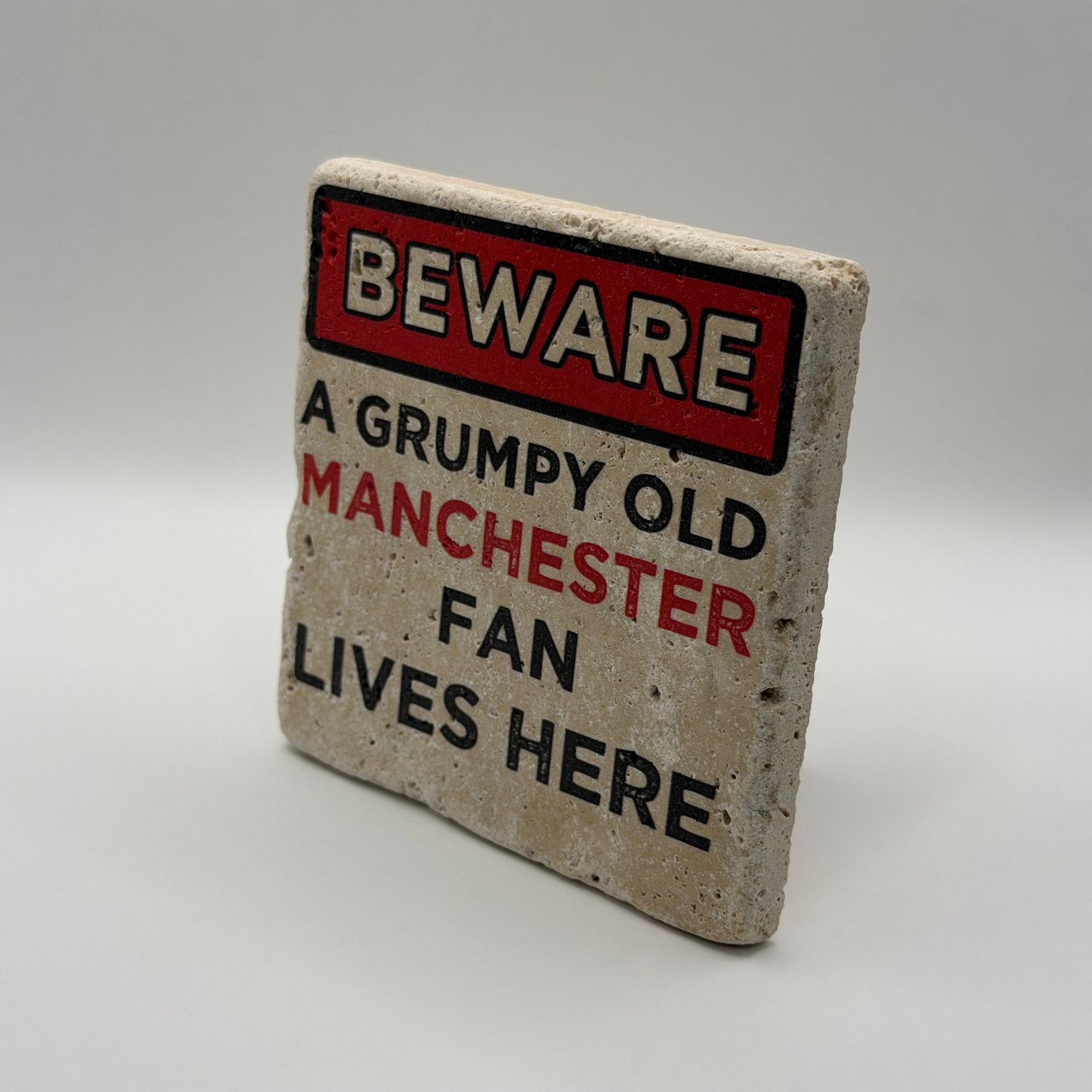Grumpy Old Manchester Fan Stone Coaster