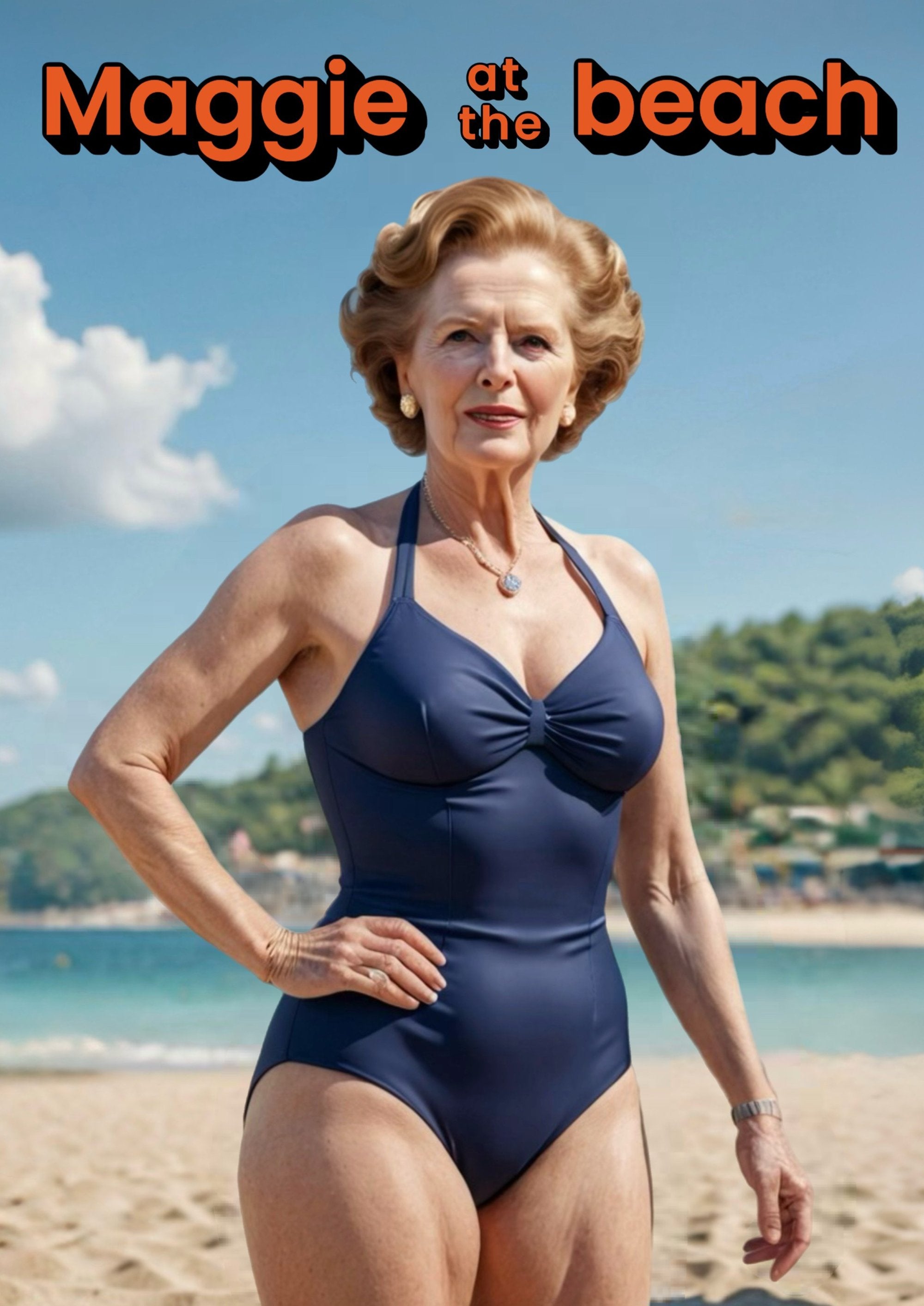 Margaret Thatcher artwork printed on MDF wall poster