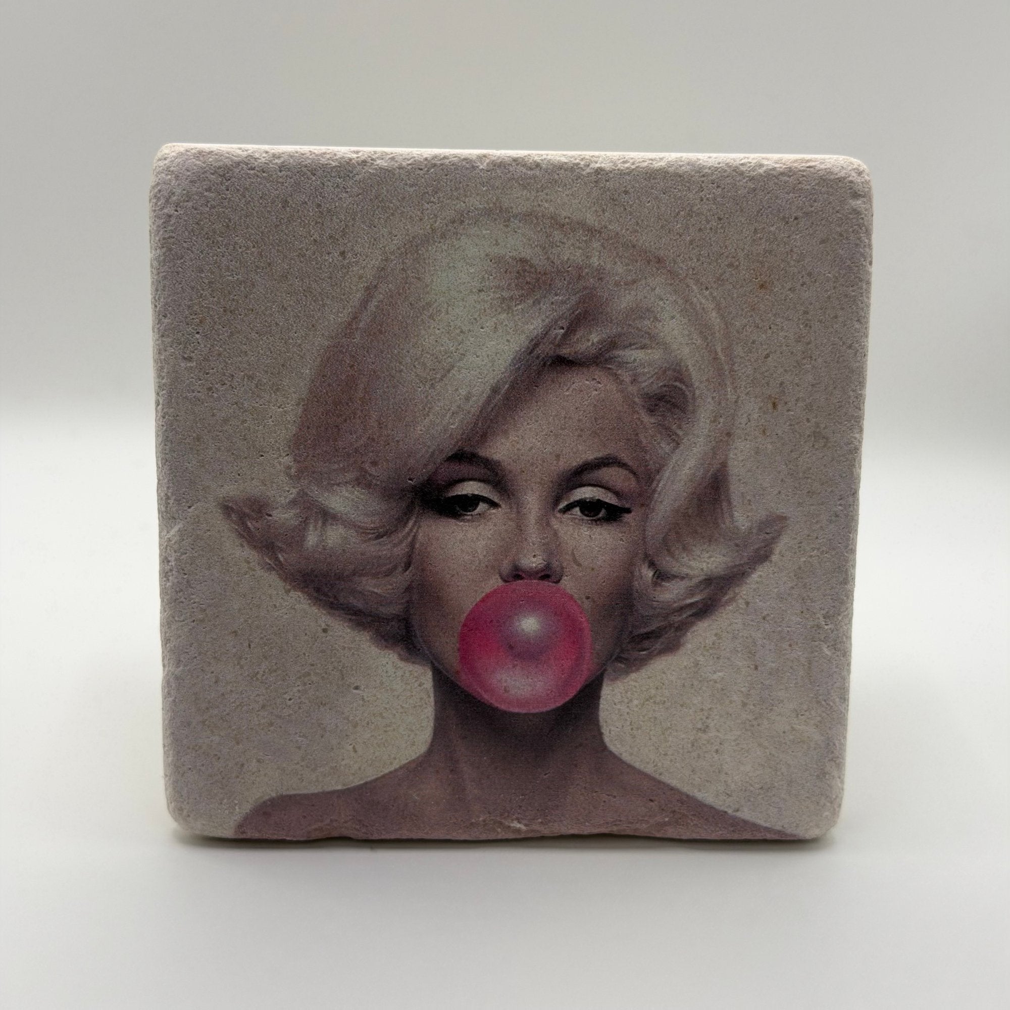 Marilyn Monroe Pink Bubble Stone Coaster