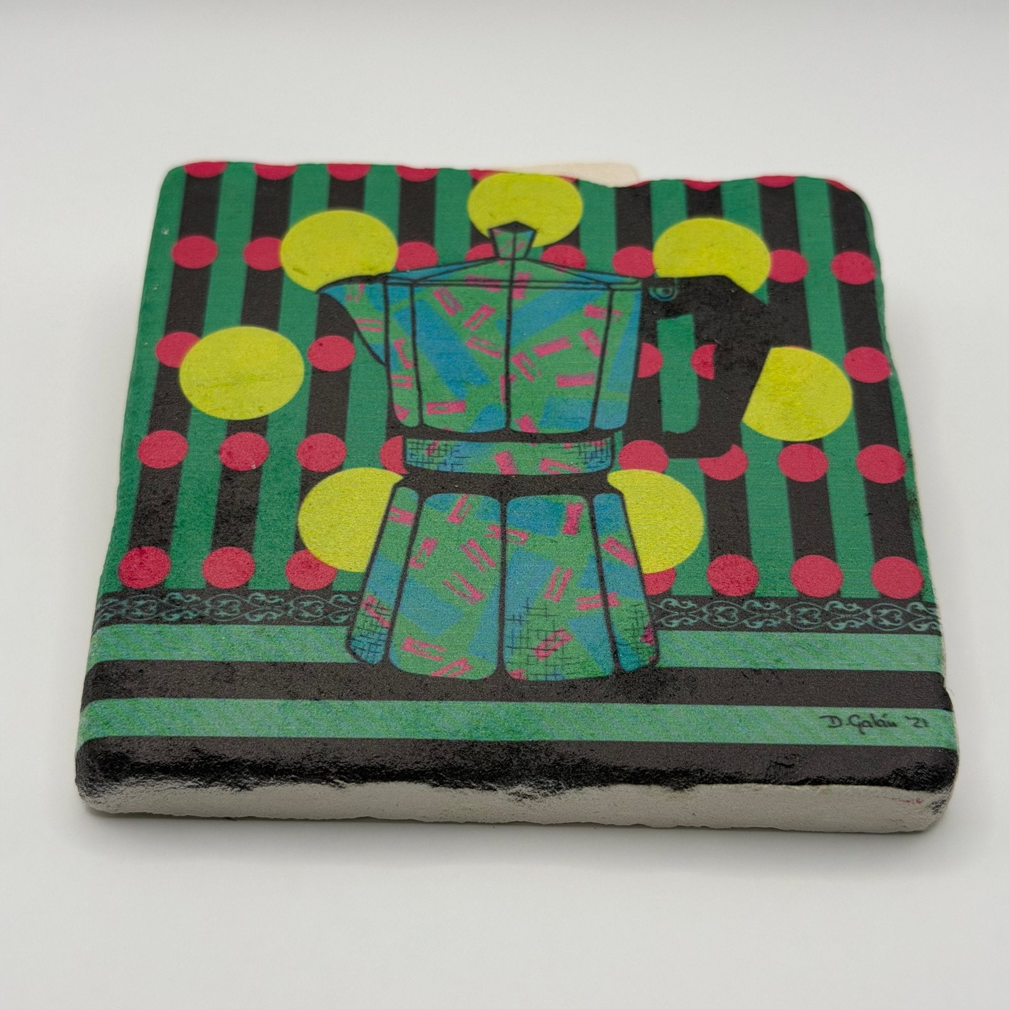 Mocha Pot Green Stone Coaster