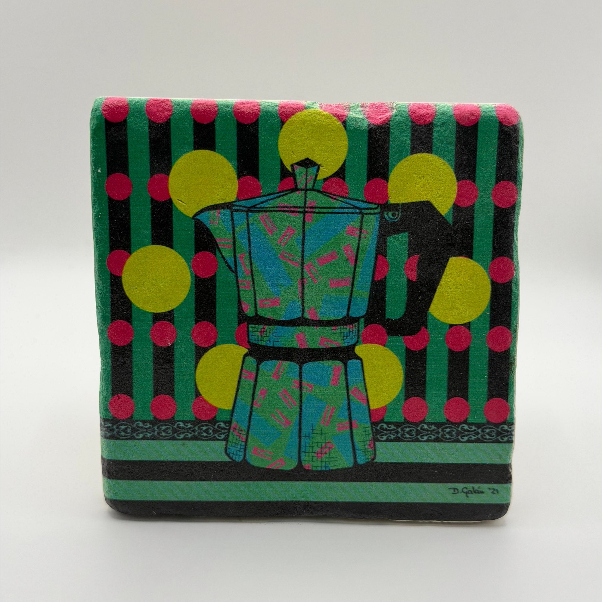 Mocha Pot Green Stone Coaster