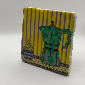 Mocha Pot Yellow Stone Coaster