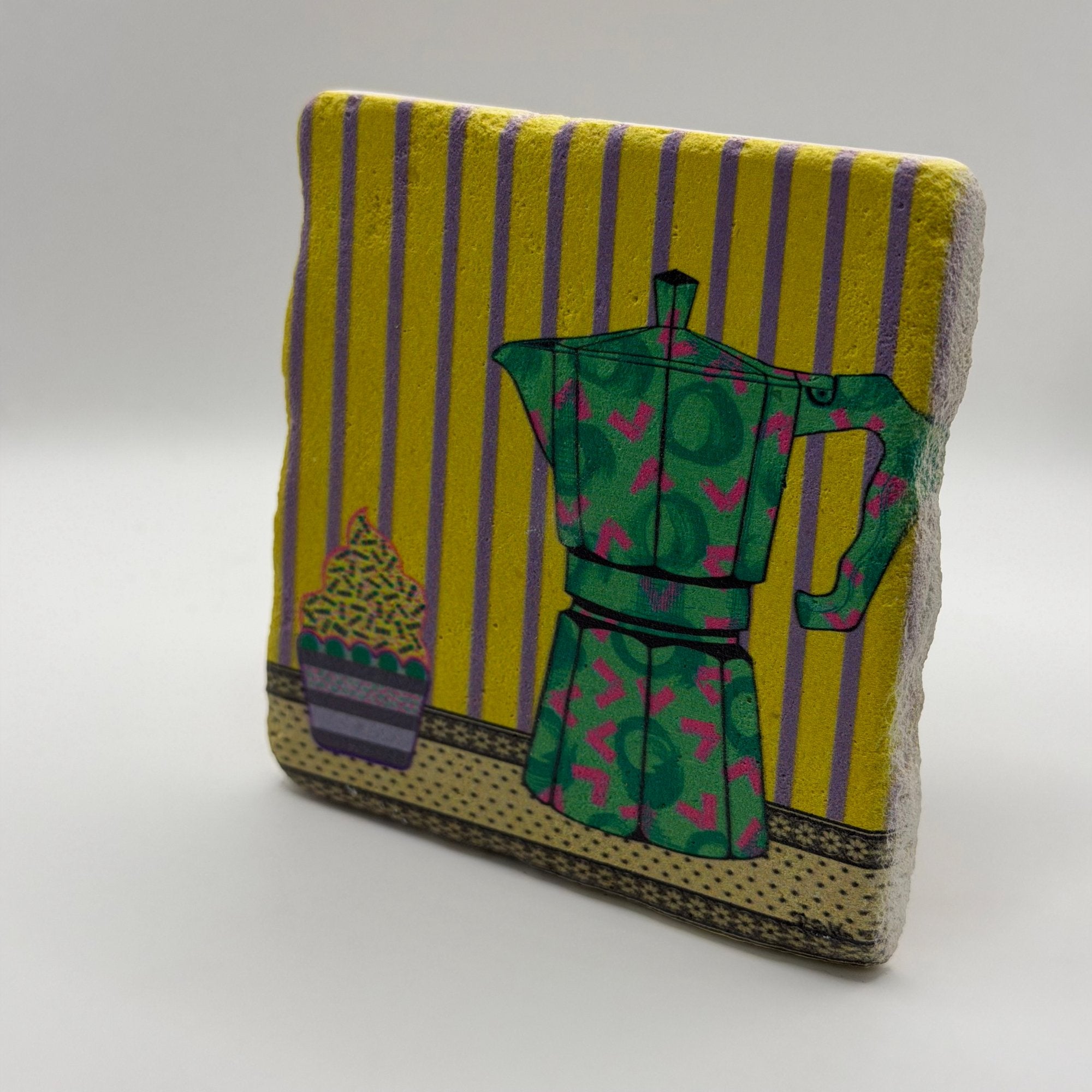Mocha Pot Yellow Stone Coaster