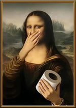 Mona Lisa artwork printed on MDF wall poster