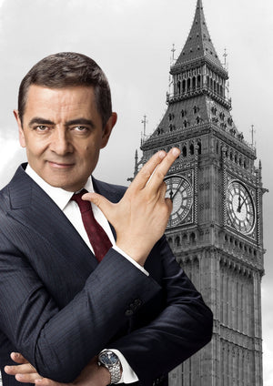 Mr. Bean Big Ben quote artwork printed on MDF wall poster