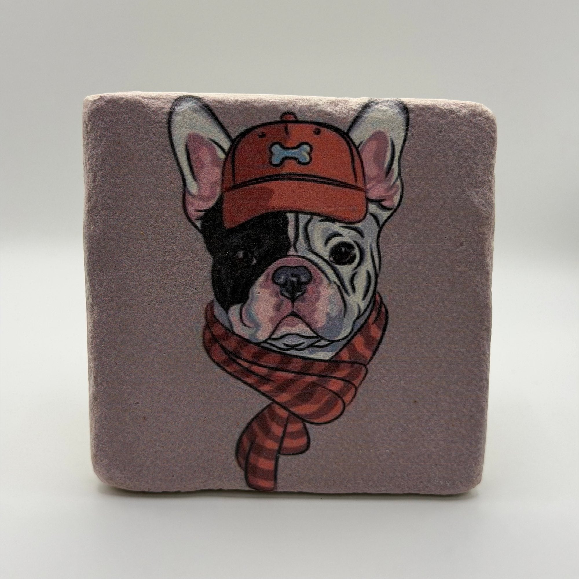 Mr. French Bulldog Portrait Stone Coaster