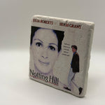 Notting Hill movie artwork printed on square travertine stone coaster